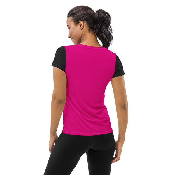 Camiseta deportiva mujer all over de Poliester GettingShape Color Rosa